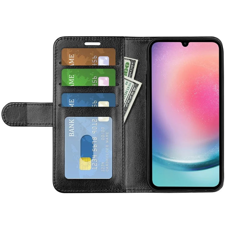For Samsung Galaxy A16 5G Wallet Case Crazy Horse Texture Stand Leather Phone Cover