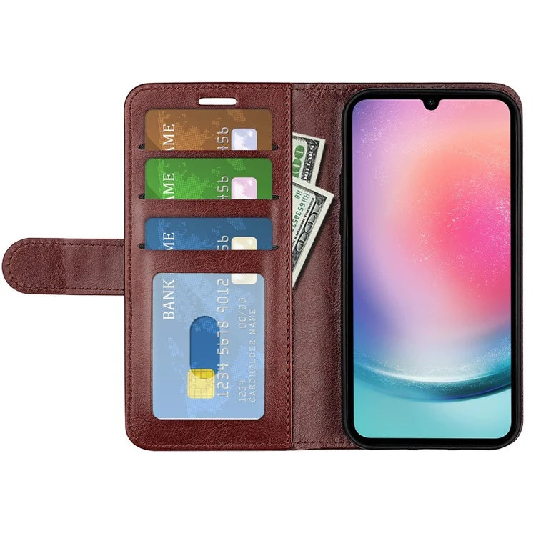 For Samsung Galaxy A16 5G Wallet Case Crazy Horse Texture Stand Leather Phone Cover