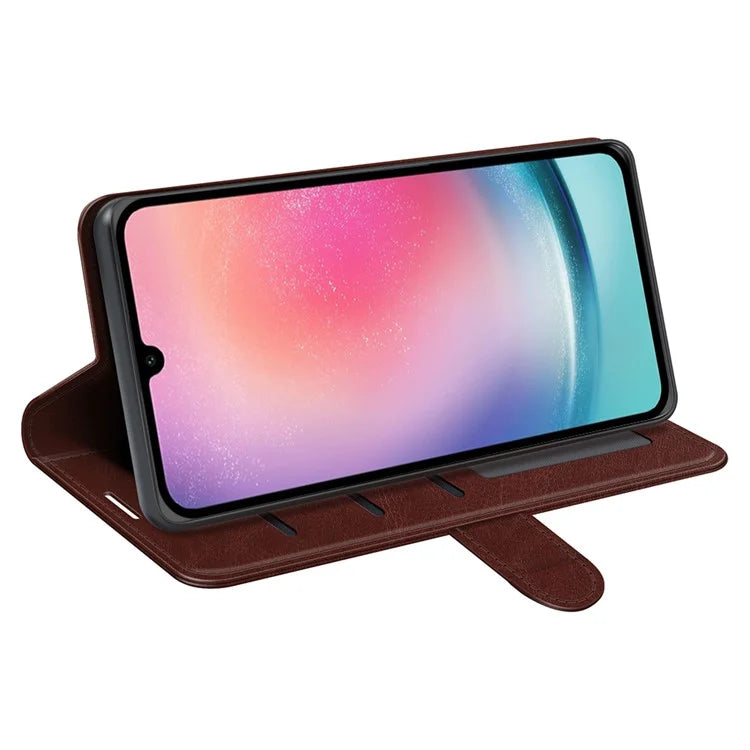 For Samsung Galaxy A16 5G Wallet Case Crazy Horse Texture Stand Leather Phone Cover