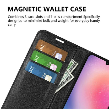 For Samsung Galaxy A16 5G Case Litchi Texture Shockproof Leather Wallet Phone Cover