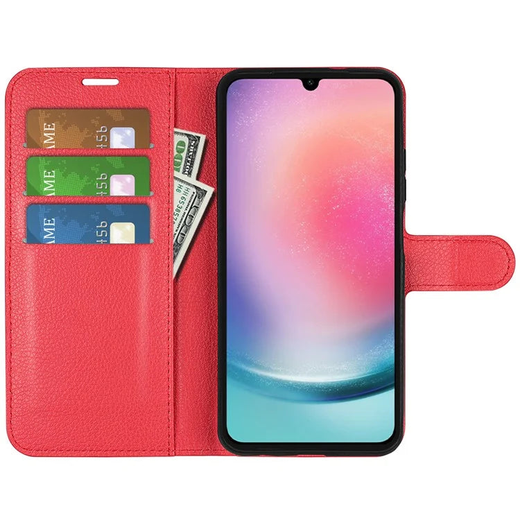 For Samsung Galaxy A16 5G Case Litchi Texture Shockproof Leather Wallet Phone Cover