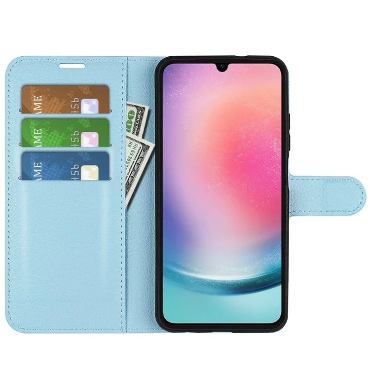 For Samsung Galaxy A16 5G Case Litchi Texture Shockproof Leather Wallet Phone Cover