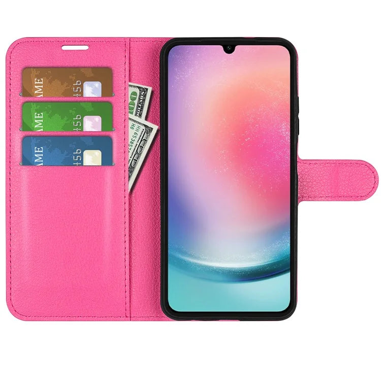 For Samsung Galaxy A16 5G Case Litchi Texture Shockproof Leather Wallet Phone Cover