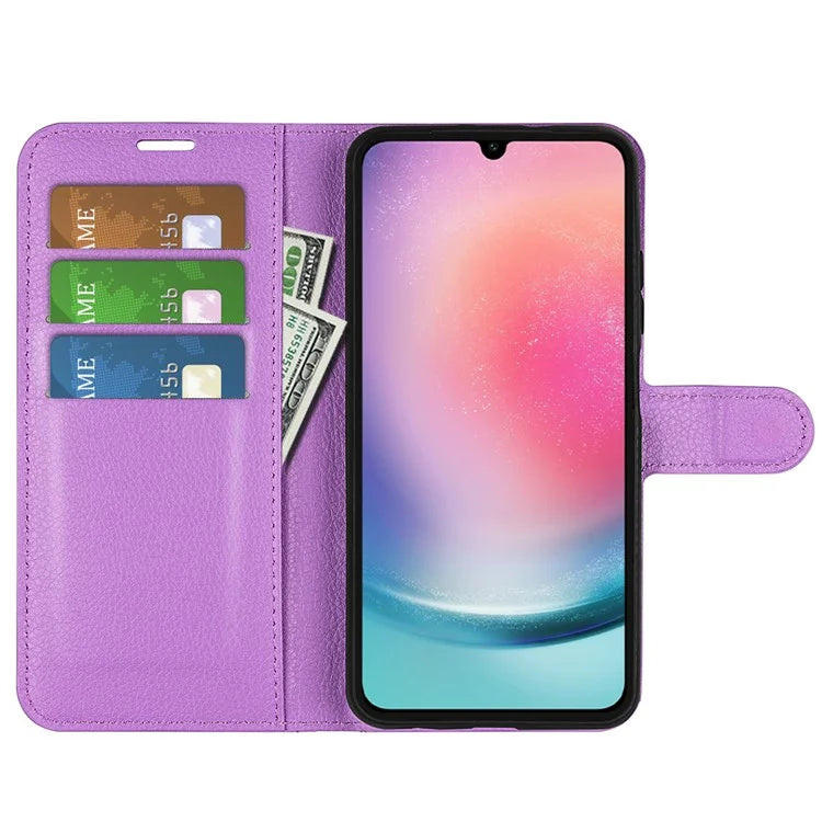 For Samsung Galaxy A16 5G Case Litchi Texture Shockproof Leather Wallet Phone Cover