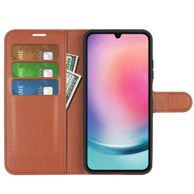 For Samsung Galaxy A16 5G Case Litchi Texture Shockproof Leather Wallet Phone Cover