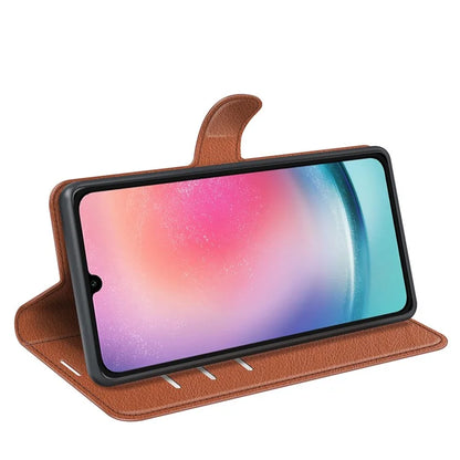 For Samsung Galaxy A16 5G Case Litchi Texture Shockproof Leather Wallet Phone Cover
