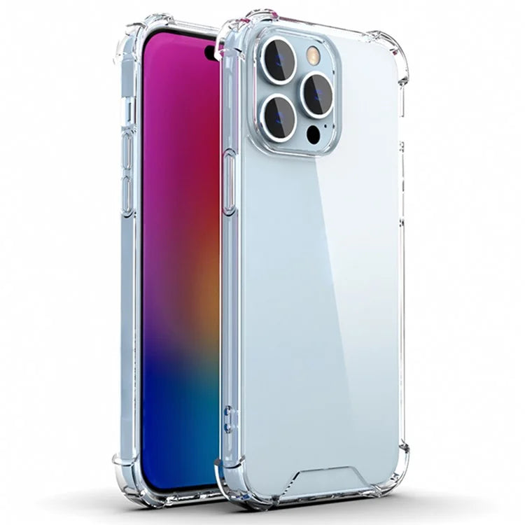 For iPhone 16 Pro Case Reinforced Corners TPU Frame + Acrylic Back Phone Cover