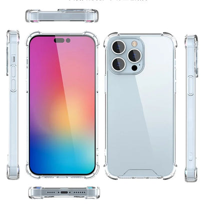 For iPhone 16 Pro Case Reinforced Corners TPU Frame + Acrylic Back Phone Cover