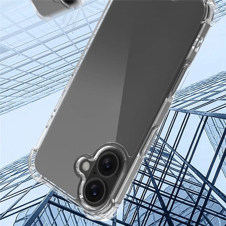 For iPhone 16 Plus Case Reinforced Corners TPU Frame + Acrylic Back Phone Cover