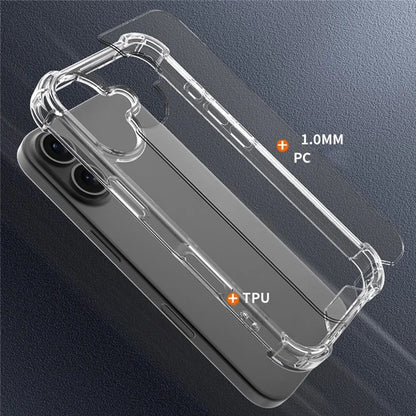 For iPhone 16 Case Reinforced Corners TPU Frame + Acrylic Back Phone Cover