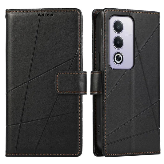 DF-06 For Oppo A3 Pro (Global) 5G Phone Case Line Imprint Leather Wallet Cover