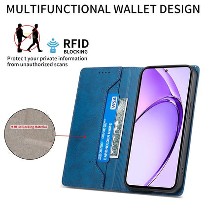 DF-05 For Oppo A3 Pro (Global) 5G Wallet Case RFID Blocking PU Leather Phone Cover