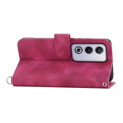 For Oppo A3 Pro (Global) 5G Case Flower Pattern PU Leather Wallet Phone Cover with Strap