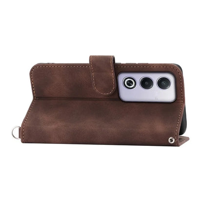 For Oppo A3 Pro (Global) 5G Case Flower Pattern PU Leather Wallet Phone Cover with Strap