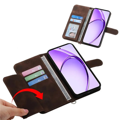 For Oppo A3 Pro (Global) 5G Case Flower Pattern PU Leather Wallet Phone Cover with Strap