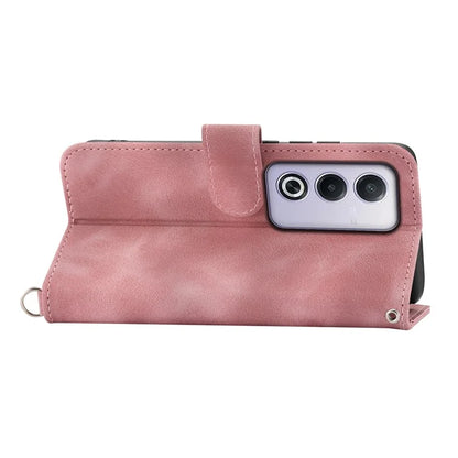 For Oppo A3 Pro (Global) 5G Case Flower Pattern PU Leather Wallet Phone Cover with Strap