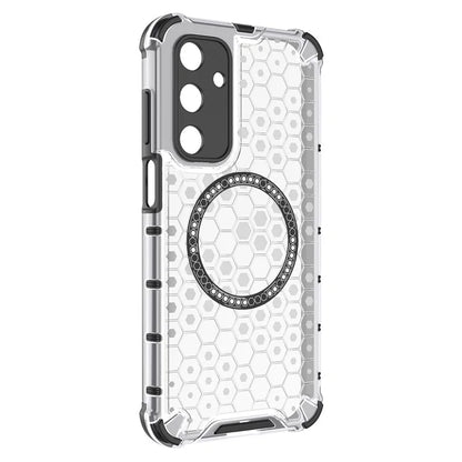 For Samsung Galaxy M35 5G Case Compatible with MagSafe Honeycomb Design TPU+PC Phone Cover