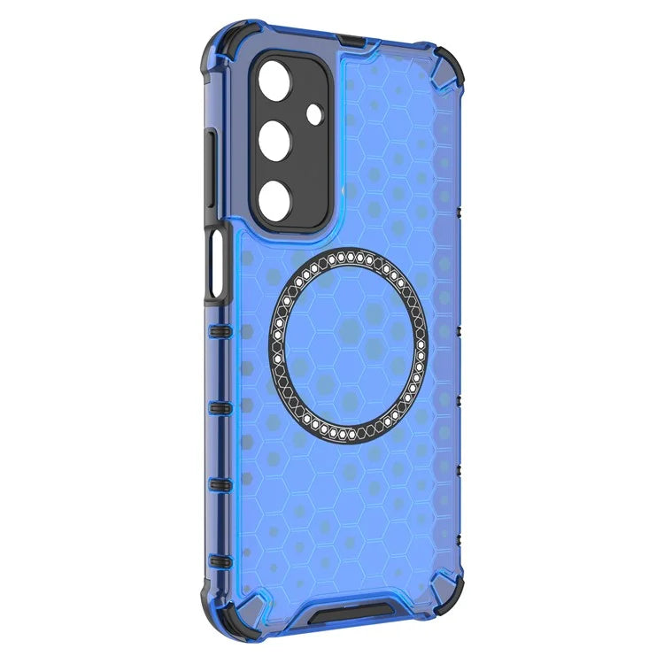 For Samsung Galaxy M35 5G Case Compatible with MagSafe Honeycomb Design TPU+PC Phone Cover
