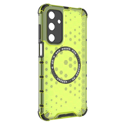 For Samsung Galaxy M35 5G Case Compatible with MagSafe Honeycomb Design TPU+PC Phone Cover