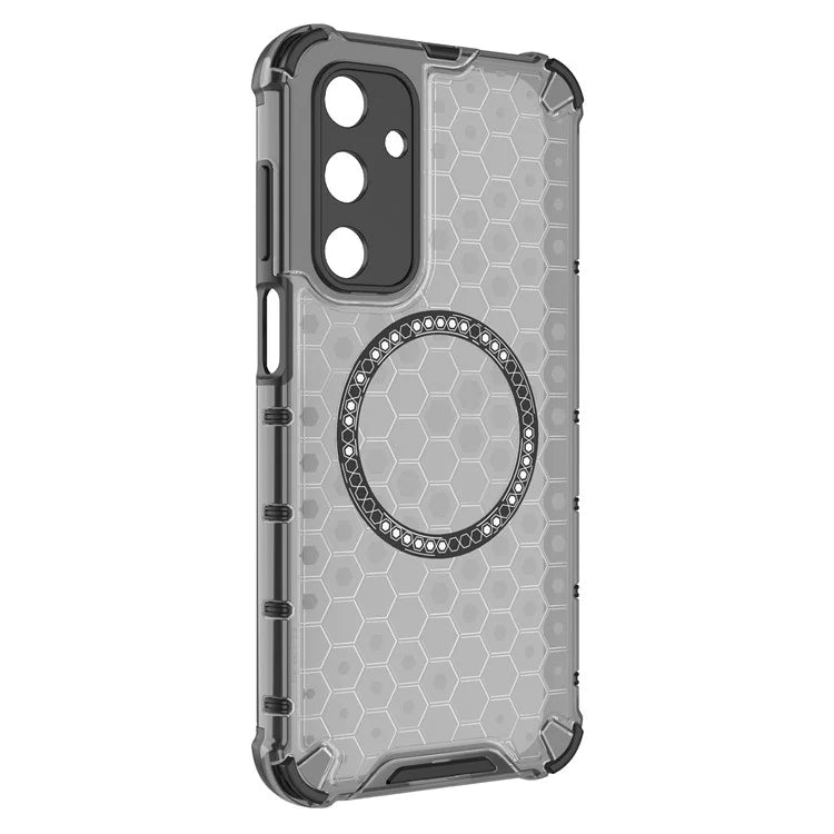 For Samsung Galaxy M35 5G Case Compatible with MagSafe Honeycomb Design TPU+PC Phone Cover