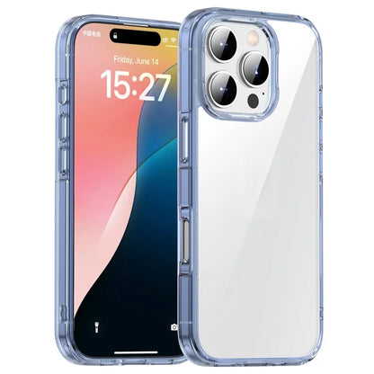 IPAKY For iPhone 16 Pro Clear Phone Case TPU + PC Slim Phone Back Cover