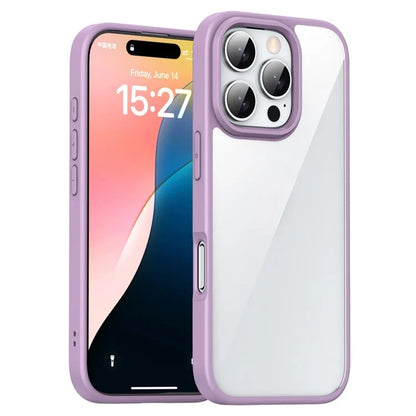 IPAKY For iPhone 16 Pro Max Clear Phone Case TPU + PC Anti-Fingerprint Back Cover