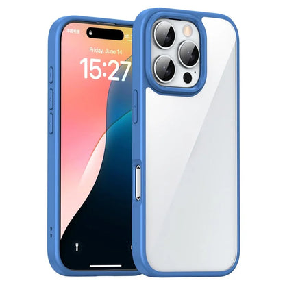 IPAKY For iPhone 16 Pro Max Clear Phone Case TPU + PC Anti-Fingerprint Back Cover