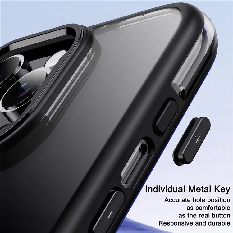IPAKY For iPhone 16 Pro Electroplating TPU Case Airbag Shockproof Phone Cover