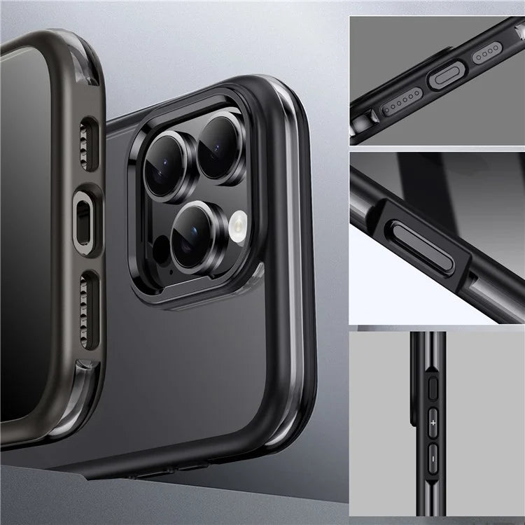 IPAKY For iPhone 16 Pro Electroplating TPU Case Airbag Shockproof Phone Cover
