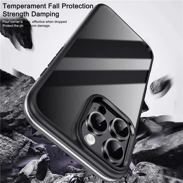 IPAKY For iPhone 16 Pro Electroplating TPU Case Airbag Shockproof Phone Cover