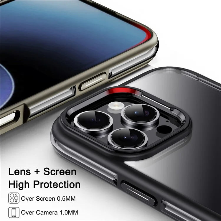 IPAKY For iPhone 16 Pro Electroplating TPU Case Airbag Shockproof Phone Cover