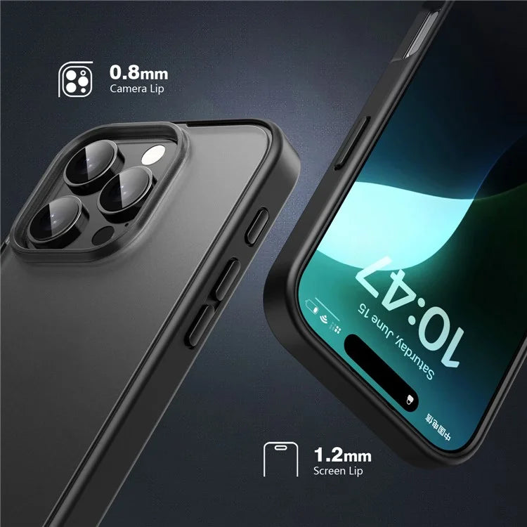 IPAKY For iPhone 16 Pro Case Shockproof PC+TPU Matte Phone Cover