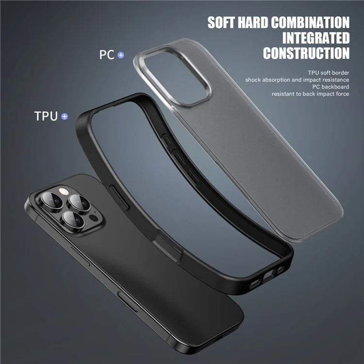 IPAKY For iPhone 16 Pro Case Shockproof PC+TPU Matte Phone Cover