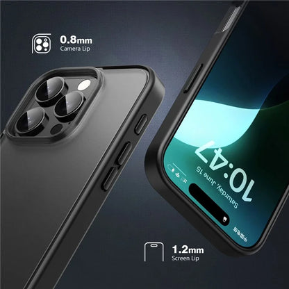 IPAKY For iPhone 16 Pro Case Shockproof PC+TPU Matte Phone Cover