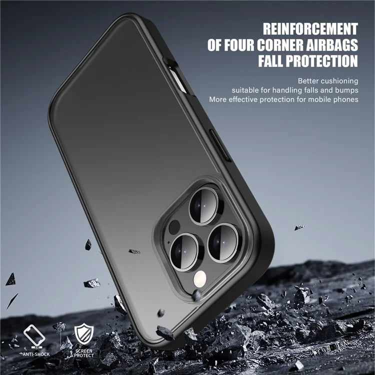IPAKY For iPhone 16 Pro Case Shockproof PC+TPU Matte Phone Cover
