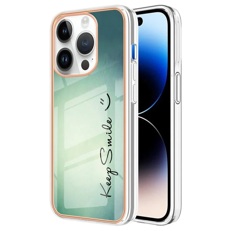 YB IMD Series-16 Style-E For iPhone 16 Pro TPU Case Pattern Printing Phone Back Cover