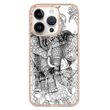 YB IMD Series-16 Style-E For iPhone 16 Pro TPU Case Pattern Printing Phone Back Cover