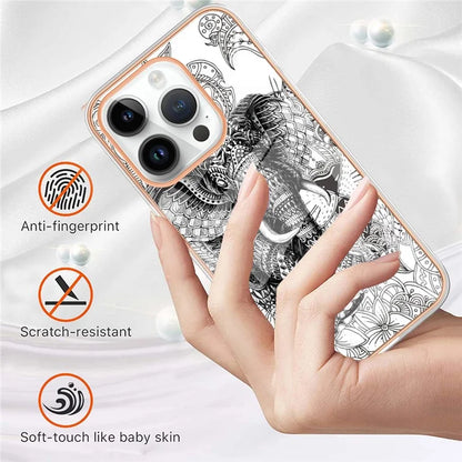 YB IMD Series-16 Style-E For iPhone 16 Pro TPU Case Pattern Printing Phone Back Cover