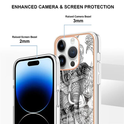 YB IMD Series-16 Style-E For iPhone 16 Pro TPU Case Pattern Printing Phone Back Cover