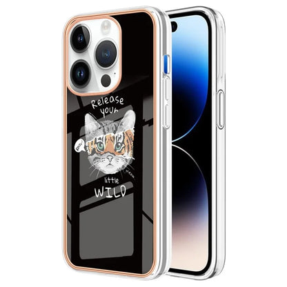 YB IMD Series-16 Style-E For iPhone 16 Pro TPU Case Pattern Printing Phone Back Cover