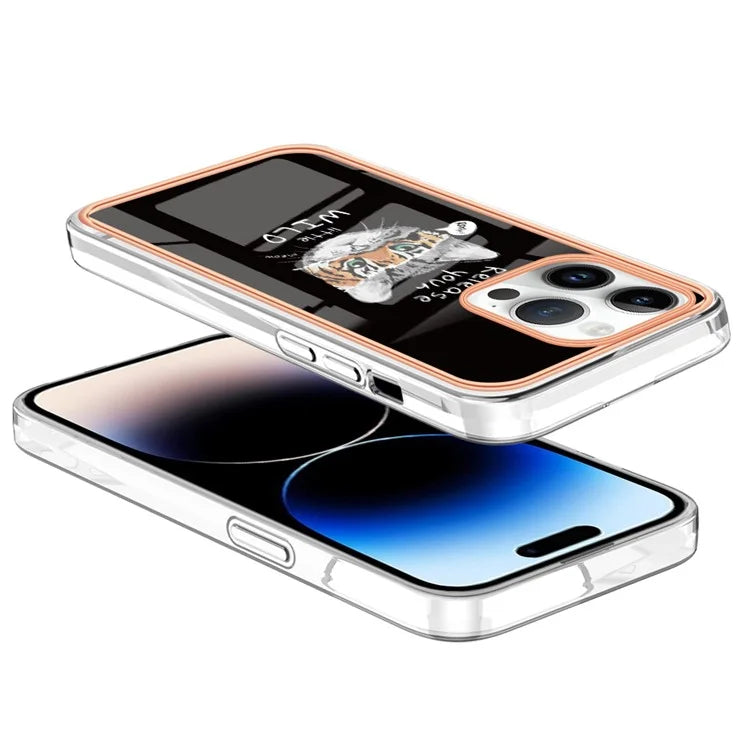 YB IMD Series-16 Style-E For iPhone 16 Pro TPU Case Pattern Printing Phone Back Cover