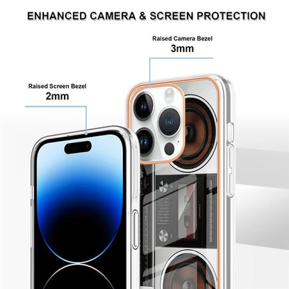 YB IMD Series-16 Style-E For iPhone 16 Pro TPU Case Pattern Printing Phone Back Cover