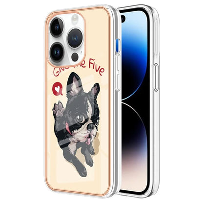 YB IMD Series-16 Style-E For iPhone 16 Pro TPU Case Pattern Printing Phone Back Cover