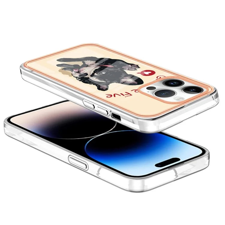 YB IMD Series-16 Style-E For iPhone 16 Pro TPU Case Pattern Printing Phone Back Cover