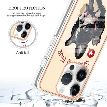 YB IMD Series-16 Style-E For iPhone 16 Pro TPU Case Pattern Printing Phone Back Cover