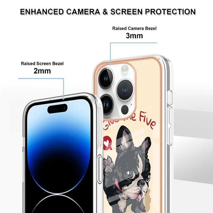 YB IMD Series-16 Style-E For iPhone 16 Pro TPU Case Pattern Printing Phone Back Cover