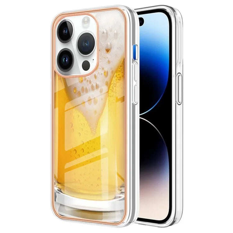 YB IMD Series-16 Style-E For iPhone 16 Pro TPU Case Pattern Printing Phone Back Cover
