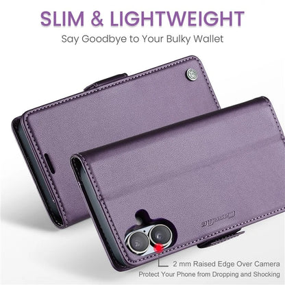 CASEME 023 Series For iPhone 16 Plus Case RFID Blocking Glossy Stand Phone Cover
