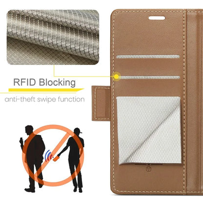 CASEME 023 Series For iPhone 16 Plus Case RFID Blocking Glossy Stand Phone Cover