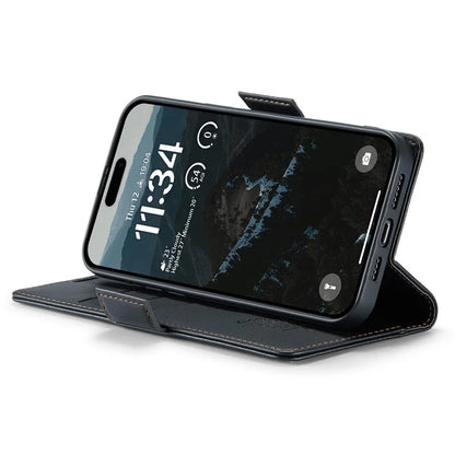CASEME 023 Series For iPhone 16 Plus Case RFID Blocking Glossy Stand Phone Cover